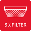 Filter za masnoću 3 filtera od aktivnog uglja