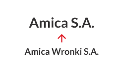 2016 - Ndryshimi i emrit nga Amica Wronki SA në Amica SA